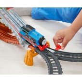 Set Fisher Price by Mattel Thomas and Friends Walking Bridge cu sina si locomotiva motorizata