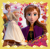Set puzzle Pentru fetite, 3 in 1 Trefl Disney Frozen 2, Puternicele Ana si Elsa