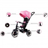 Tricicleta cu sezut reversibil Pentru Copii, Sun Baby 013 Qplay Rito - Pink