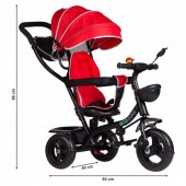 Tricicleta cu sezut rotativ copii 1-5 ani JM-066-9 - Rosu