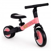 Tricicleta echilibru cu pedale Pentru Copii, ECOTOYS, 4 in 1, roz