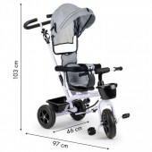 Tricicleta Pentru Copii, Ecotoys BW-212 - Gri