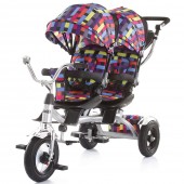 Tricicleta Pentru Copii gemeni Chipolino Tandem - Multicolor
