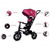 Tricicleta pliabila cu roti gonflabile Pentru Copii, Sun Baby 014 Qplay Rito - Purple Unicorn